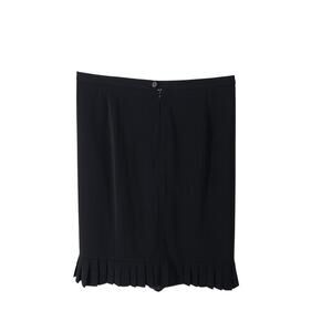 Worthington ladies pleat trim skirt black Size 22w Office formal Goth